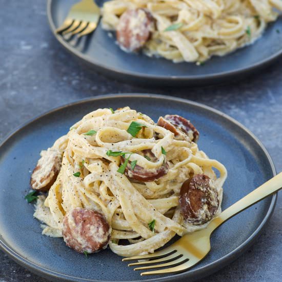Creamy Cajun Pasta with Andouille
