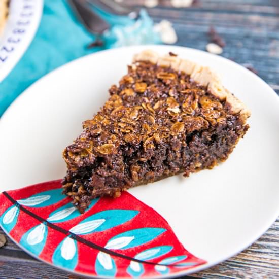 Chocolate Oatmeal Molasses Pie