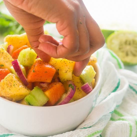 Pinapple and Papaya Chow