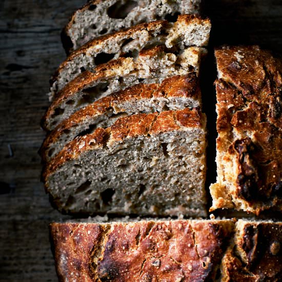 Easy Honey & Oat Spelt Sourdough