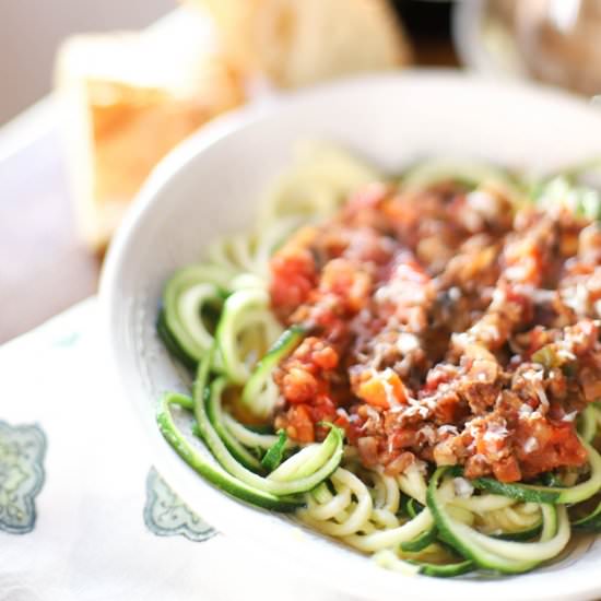 Sausage Ragout with Zoodles