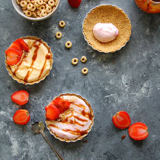 Cheerios Yogurt Caramel Tartlets