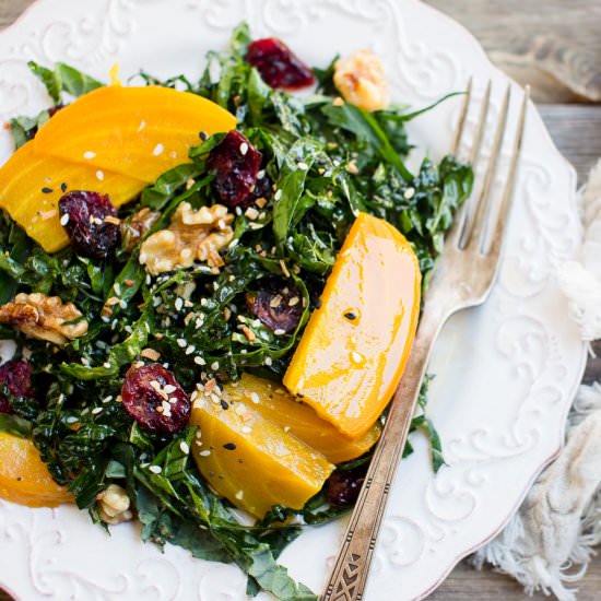 Kale & Golden Beet Salad w/Dressing