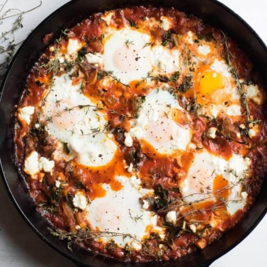 Ratatouille Shakshuka with Kale