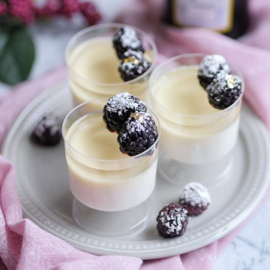Champagne Jelly Panna Cotta