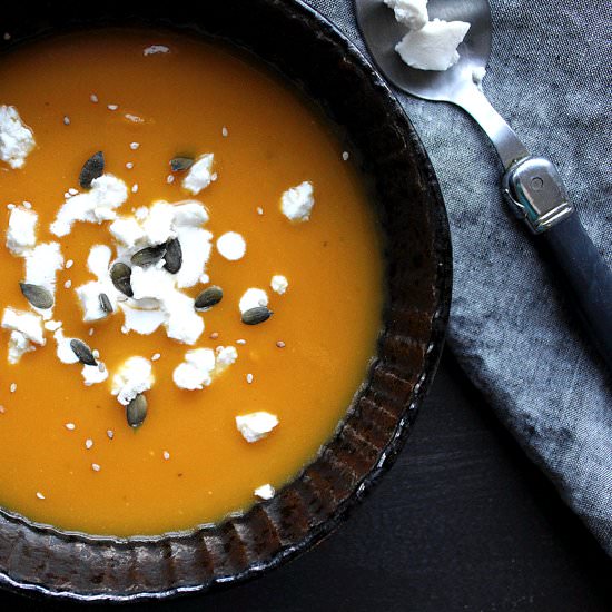 Creamy butternut squash soup