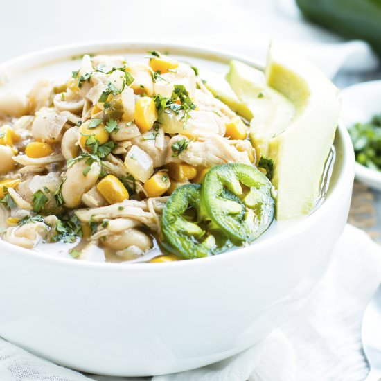 Slow Cooker White Chicken Chili