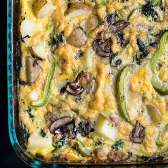 Potato, Sausage, & Veggie Egg Bake