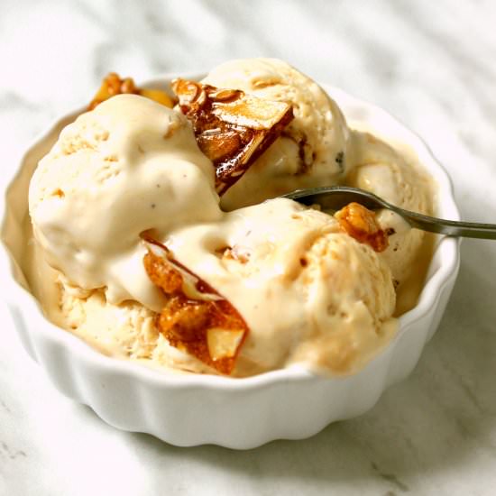 No Churn Caramel Crunch Icecream
