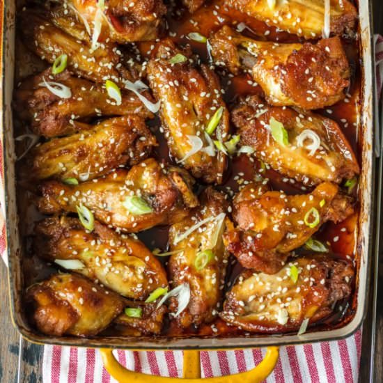 Sticky Sesame Wings