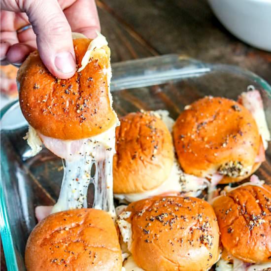 Hot Ham and Pineapple Sliders