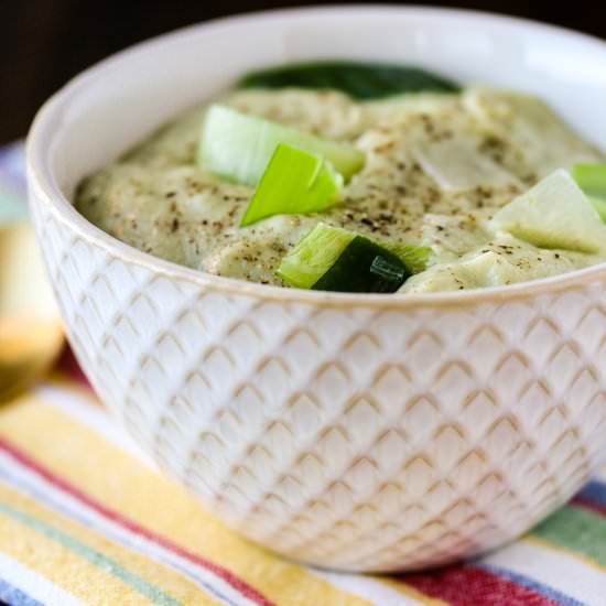 Vegan Creamy Potato Leek Soup