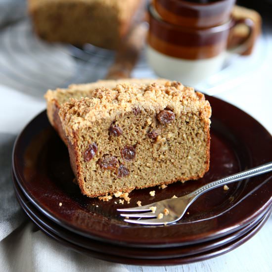 RSF Spelt Banana Loaf with Streusel