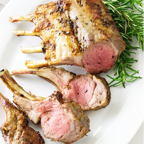 roasted rack of lamb