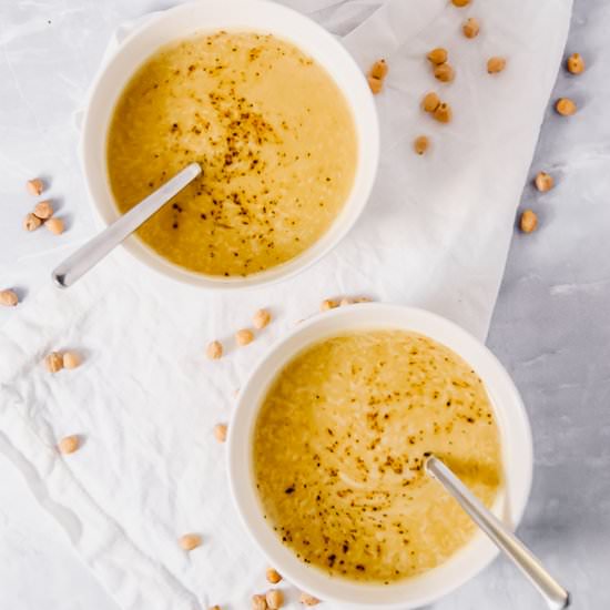 Creamy Bacon Chickpea Soup