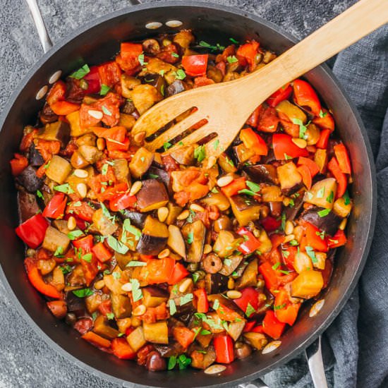 Eggplant Caponata Skillet