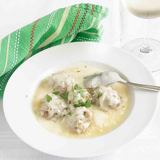 Greek Meatballs in Egg Lemon Broth