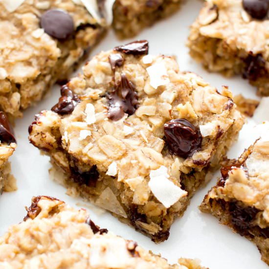 Coconut Chocolate Chip Banana Bars