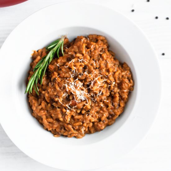 Vegan Risotto Bolognese