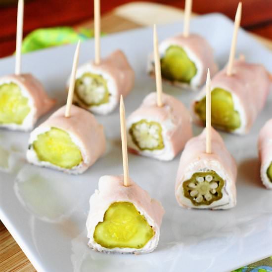 Low-Carb Ham & Pickle Bites