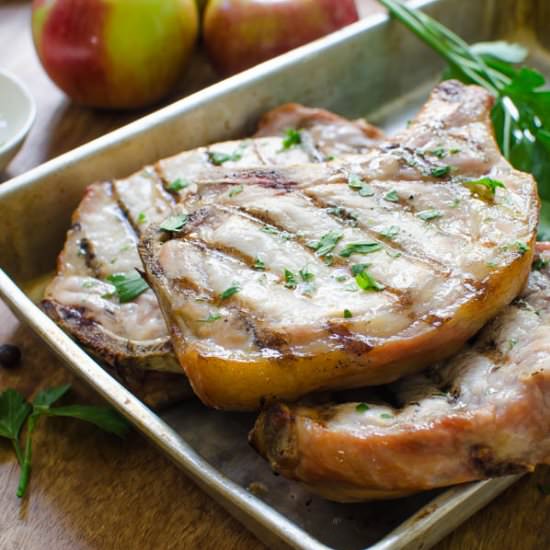 Brined Grilled Pork Chops