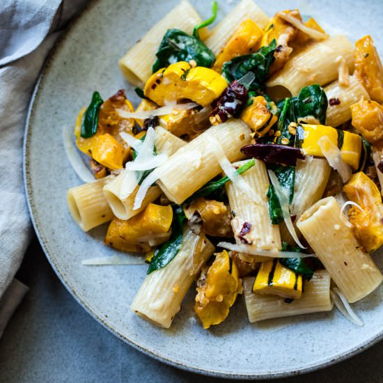 Roasted delicata squash pasta