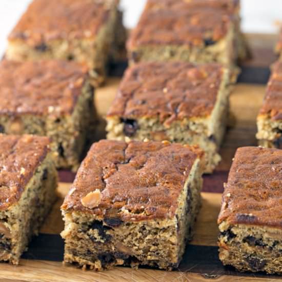 Peanut Butter Chocolate Banana Bars