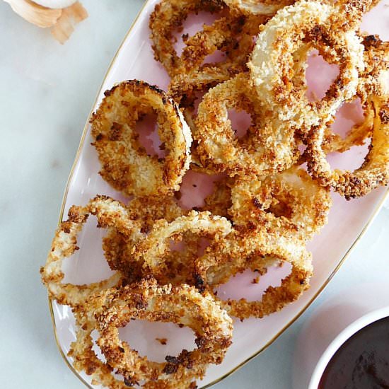 Extra Crispy Baked Onion Rings