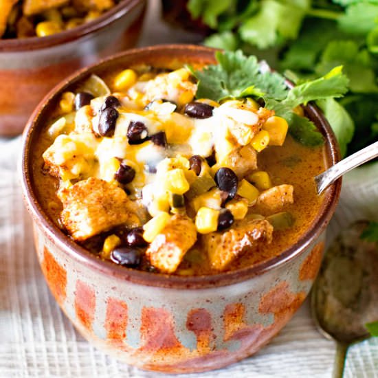 Cheesy Southwest Chicken Soup