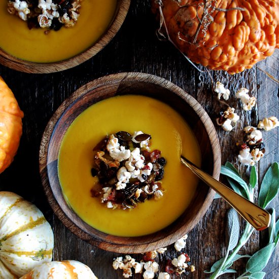 Roasted Pumpkin Bacon Soup