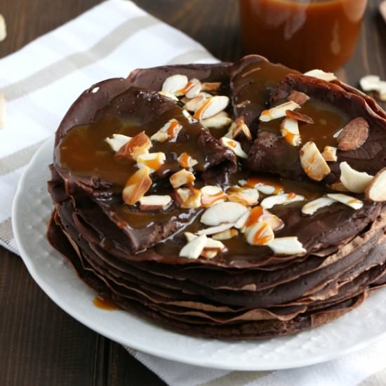 Vegan Chocolate Crepes and Caramel