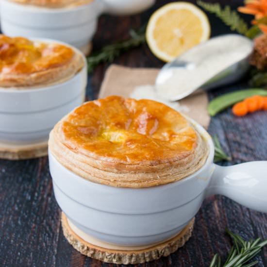Creamy Lemon Chicken & Rice Pot Pie