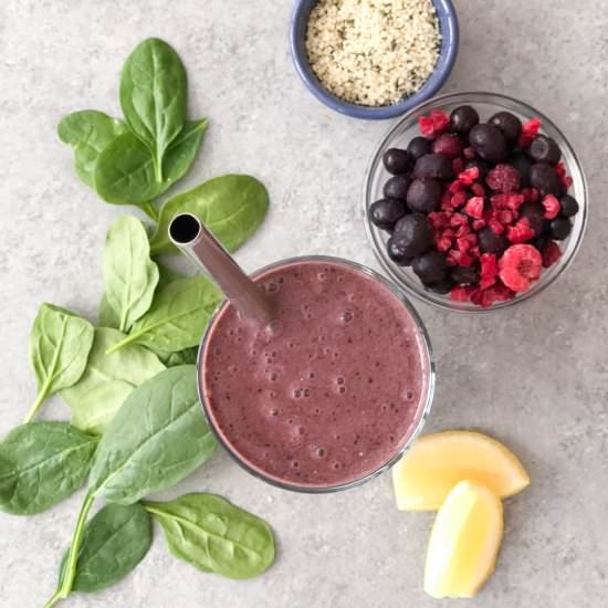 Less Fruit Berry Green Smoothie