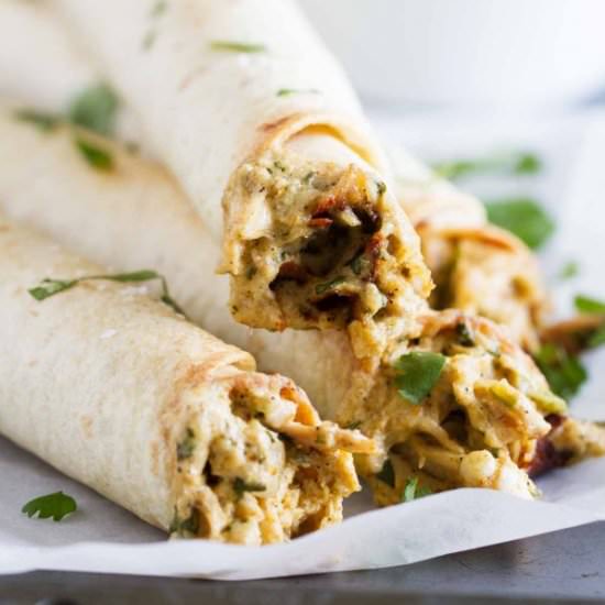 Baked Creamy Chicken Taquitos