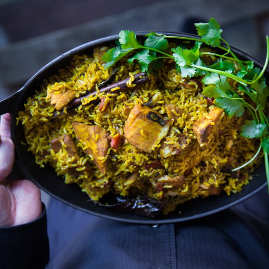 Pressure cooker Fish Biryani