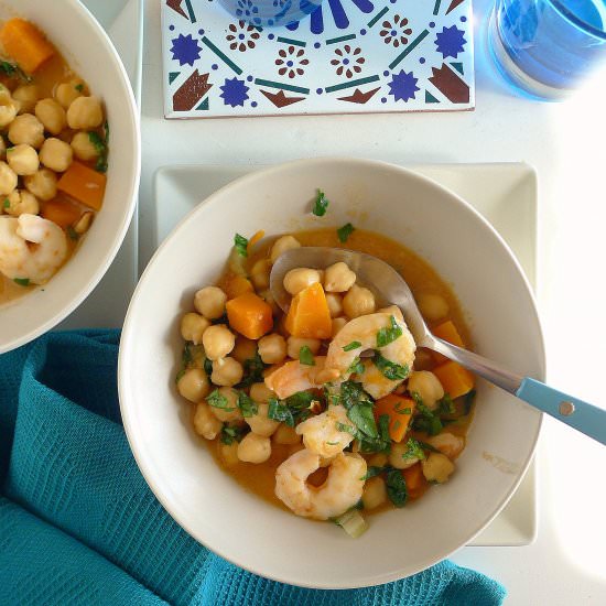 Chickpeas With Shrimp