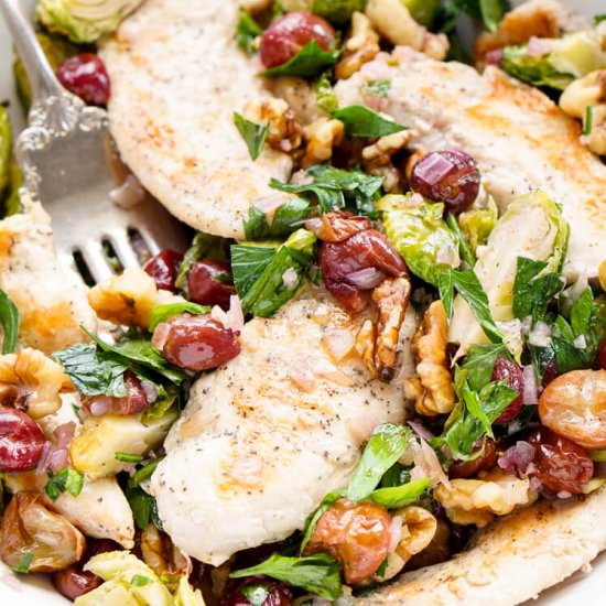 Brussels Sprouts Grape Chicken