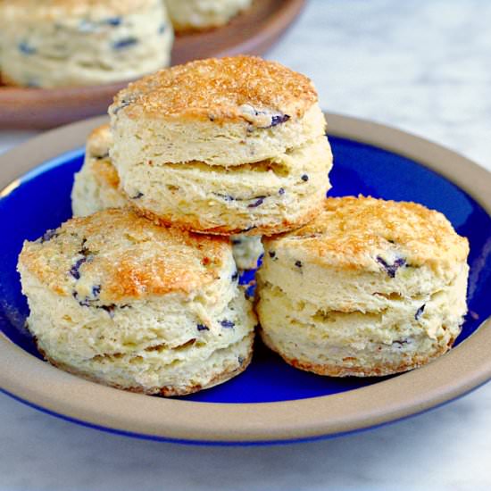 Blueberry Coconut Cream Scones