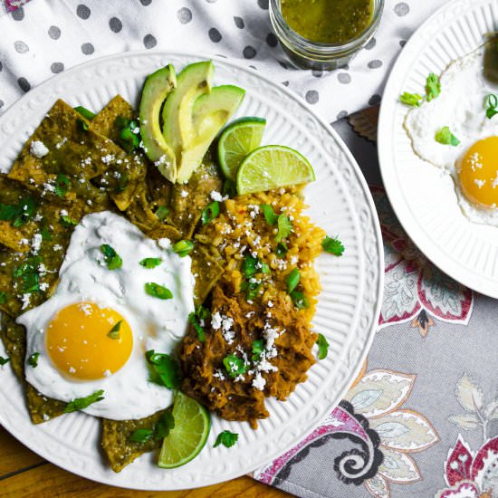 Air fryer chilaquiles verdes
