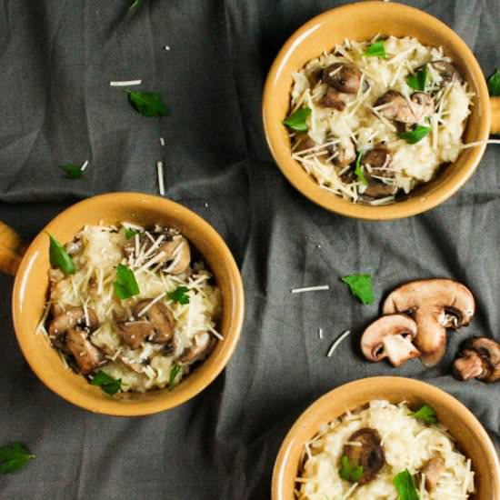 Creamy Mushroom Parmesan Risotto