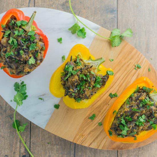 Quinoa & Lentil Stuffed Peppers
