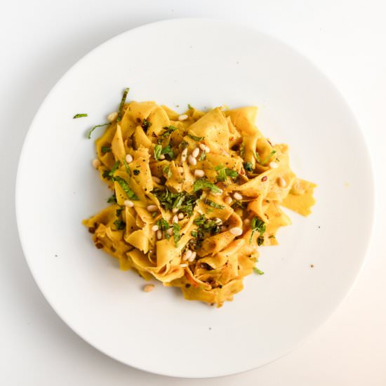 Saffron Pasta with Spiced Butter