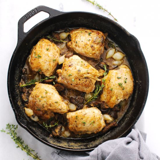 Skillet Chicken in Mushroom Sauce