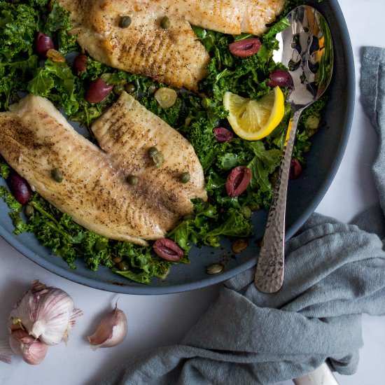 Tilapia + Kale Piccata