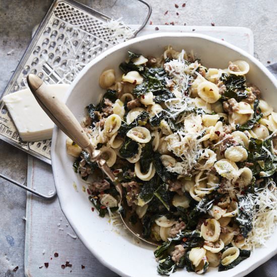 Sausage and Leek Orecchiette