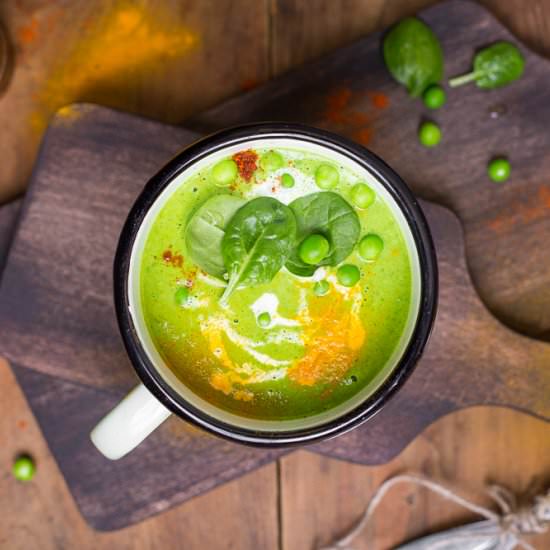 Spinach and Green Pea Soup