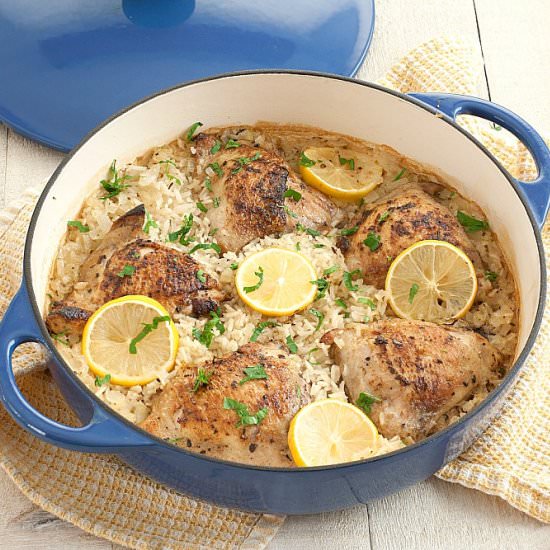 One Pot Chicken and Lemon Rice