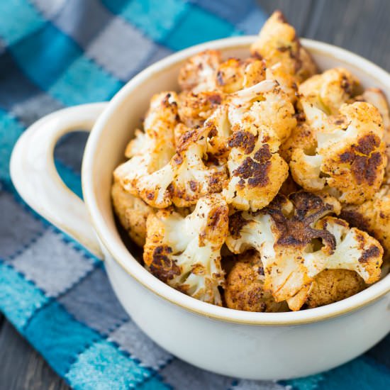 Chili Powder Roasted Cauliflower