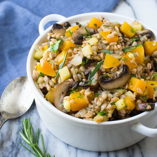 Warm Apple Butternut Farro