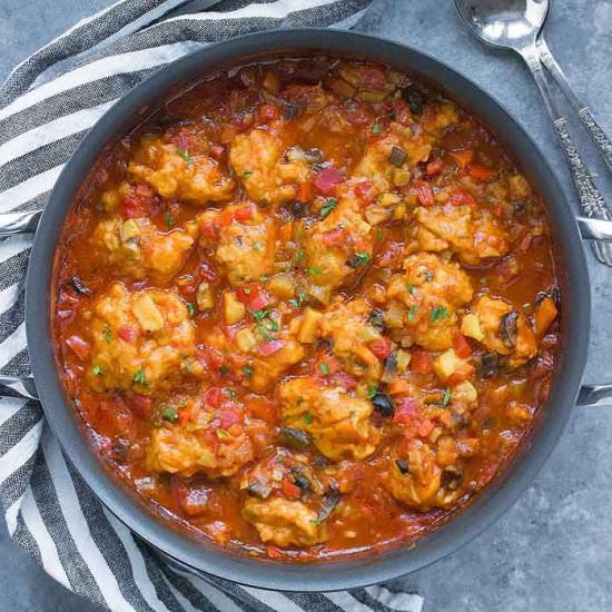 Vegetable Dumpling Soup